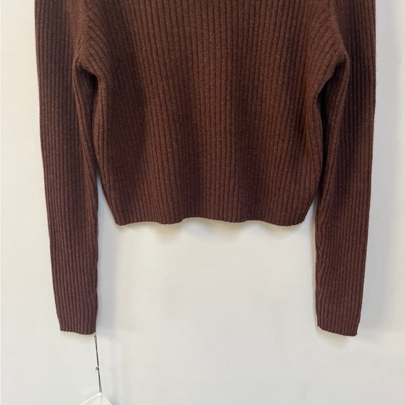 TSE Cashmere Brown Ribbed Women's Sweater - Picture 3 of 3